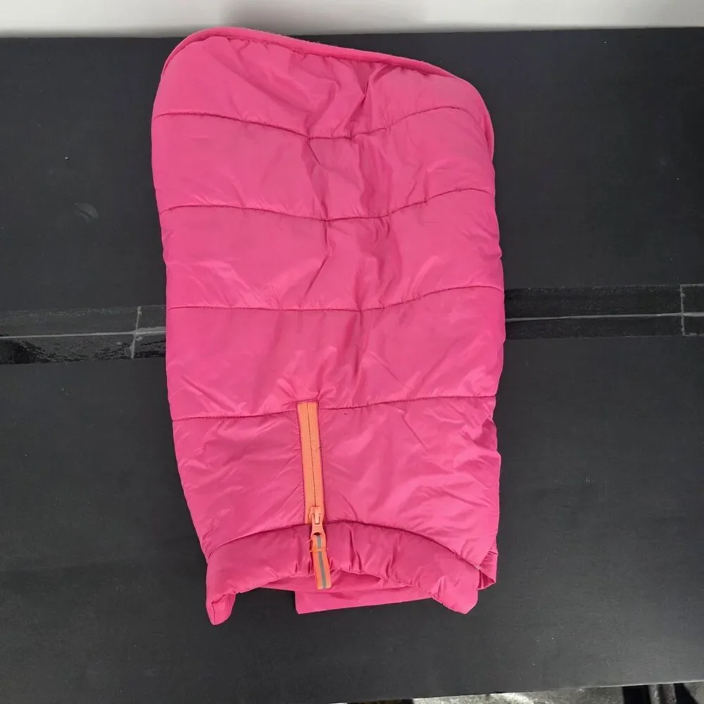 Dog Coat Jacket Medium Pink Quilted Nylon Fleece Lined Pet Vest Winter